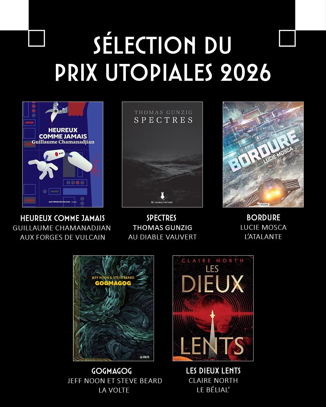 La sélection du Prix Utopiales 2026 !